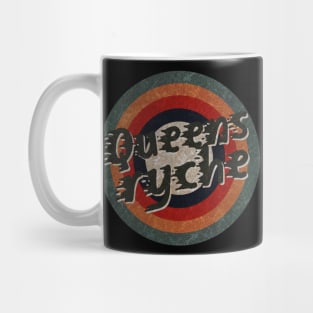 Retro Color Typography Faded Style Queensryche Mug